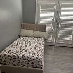 Twin Bed Frame WITH Mattress 