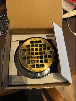 Kohler Round Shower Drain – Vibrant Brushed Moderne Brass – New