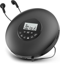 CD Player with Anti-Skip Programmable Tracks Earphones