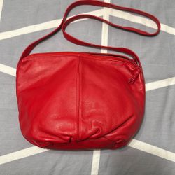 Vintage Pioneer Red Leather Crossbody