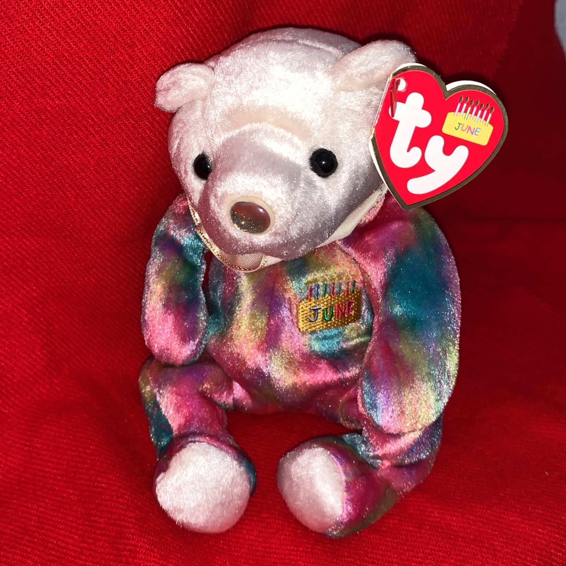 Ty JUNE birthday Beanie Baby 8” Size With Tag/tash Collection
