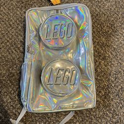 New Lego Backpack Silver Shiny