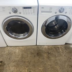 LG Set Washer And Dryer Electric Good Condition We Delivery 