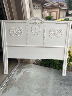 Antique Wood Headboard queen size