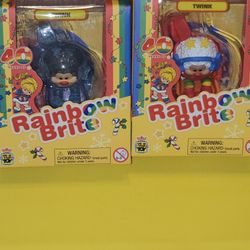 Rainbow Brite Twink CHASE & Winter Sleding Mini 3" Collectible Figure Combo Set 