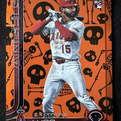 2025 Topps Update #US314 Matthew Lugo RC - Holiday Mummy Foil #1/50 - Angels