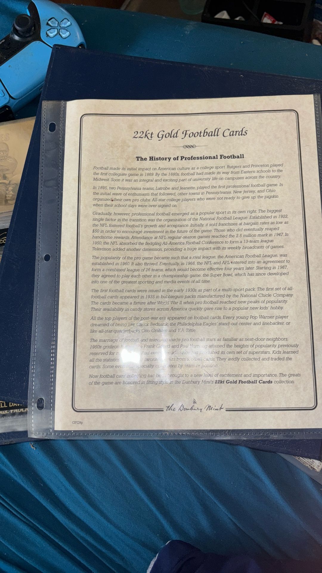 Tons of 22K football cards in perfect condition make me an offer