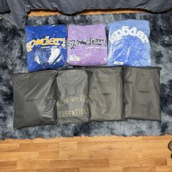 Essentials And Spider Hoodies 