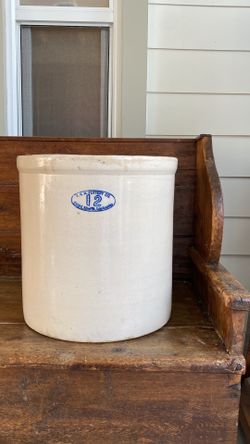 Antique Stoneware Salt Glazed Crock