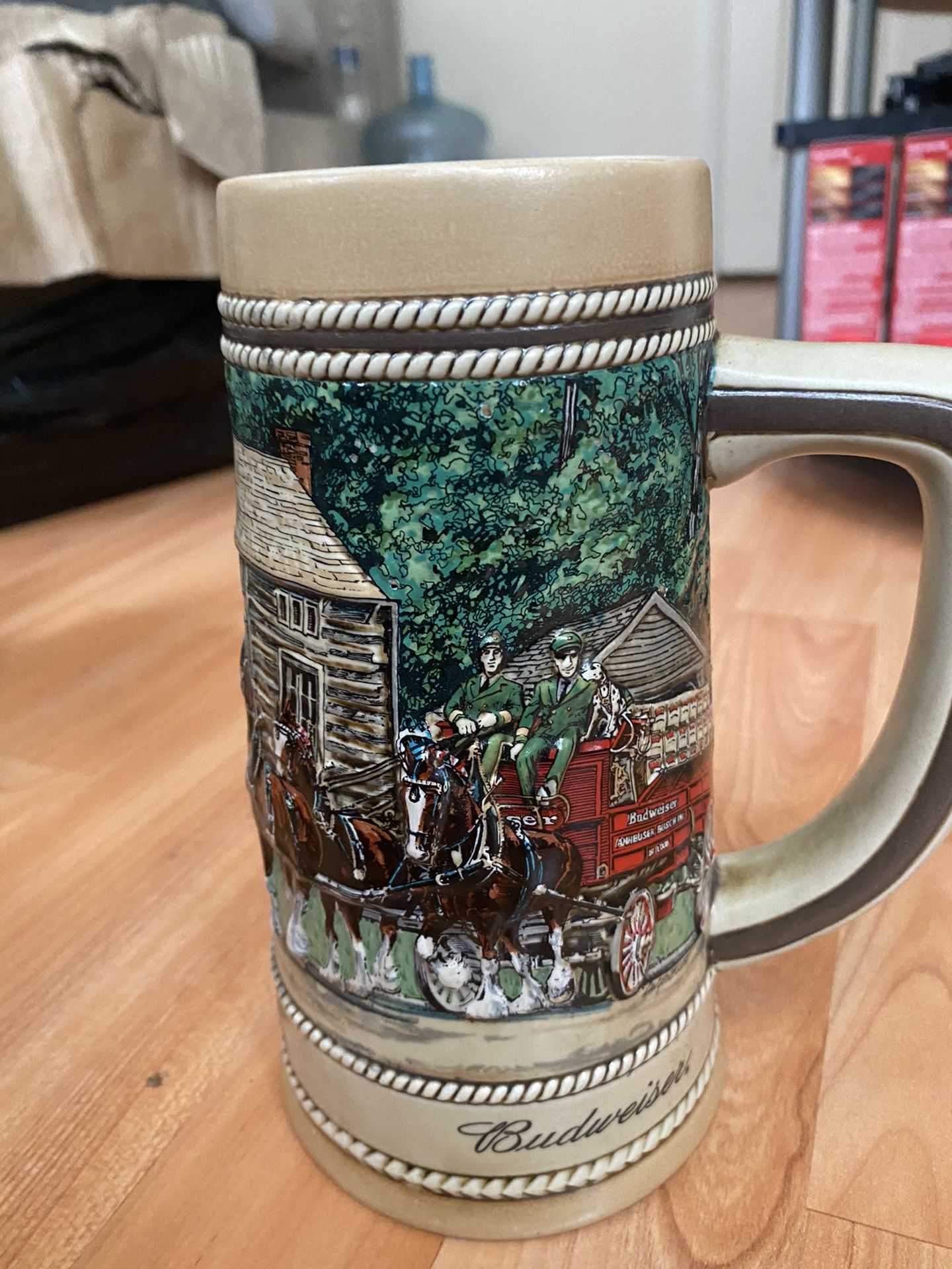 budweiser avon beer mug