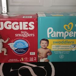 Huggies And Pampers Diapers 148 Ct 