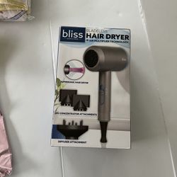 NEW Bliss Bladeless Hair Dryer new in box Air Multiplier Technology