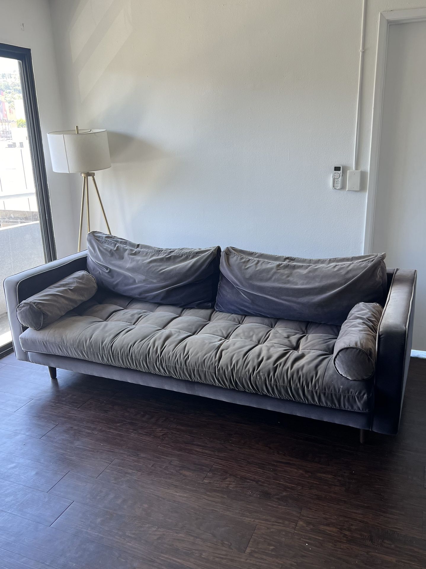 ARTICLE Tufted Velvet Sofa - Blue