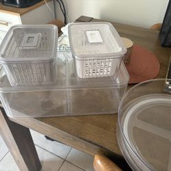 Lazy Susan and Fridge to organize container