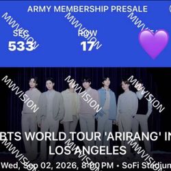 BTS World Tour Tickets 