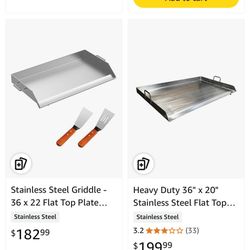 Stainless Steel Griddle Flat Top 