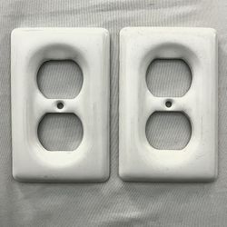 F R E E. Vintage Electrical Outlet Ceramic Face Plate (2-Pack)