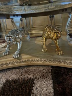 Table Top Decor Set of 2 Gold & Silver