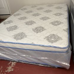 Full Size Mattress 14” Inches Thick Pillow Top. New From Factory. Available All Size. Same Day Delivery