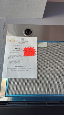 GE 36" Under Cabinet Range Hood JVX5360SJSS