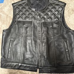 Leather Vest First Manufacturing co