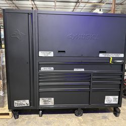 Husky 80-inch 10-Drawer 3-Piece Tool Storage Chest & Cabinet Combo in Matte Black 🔥