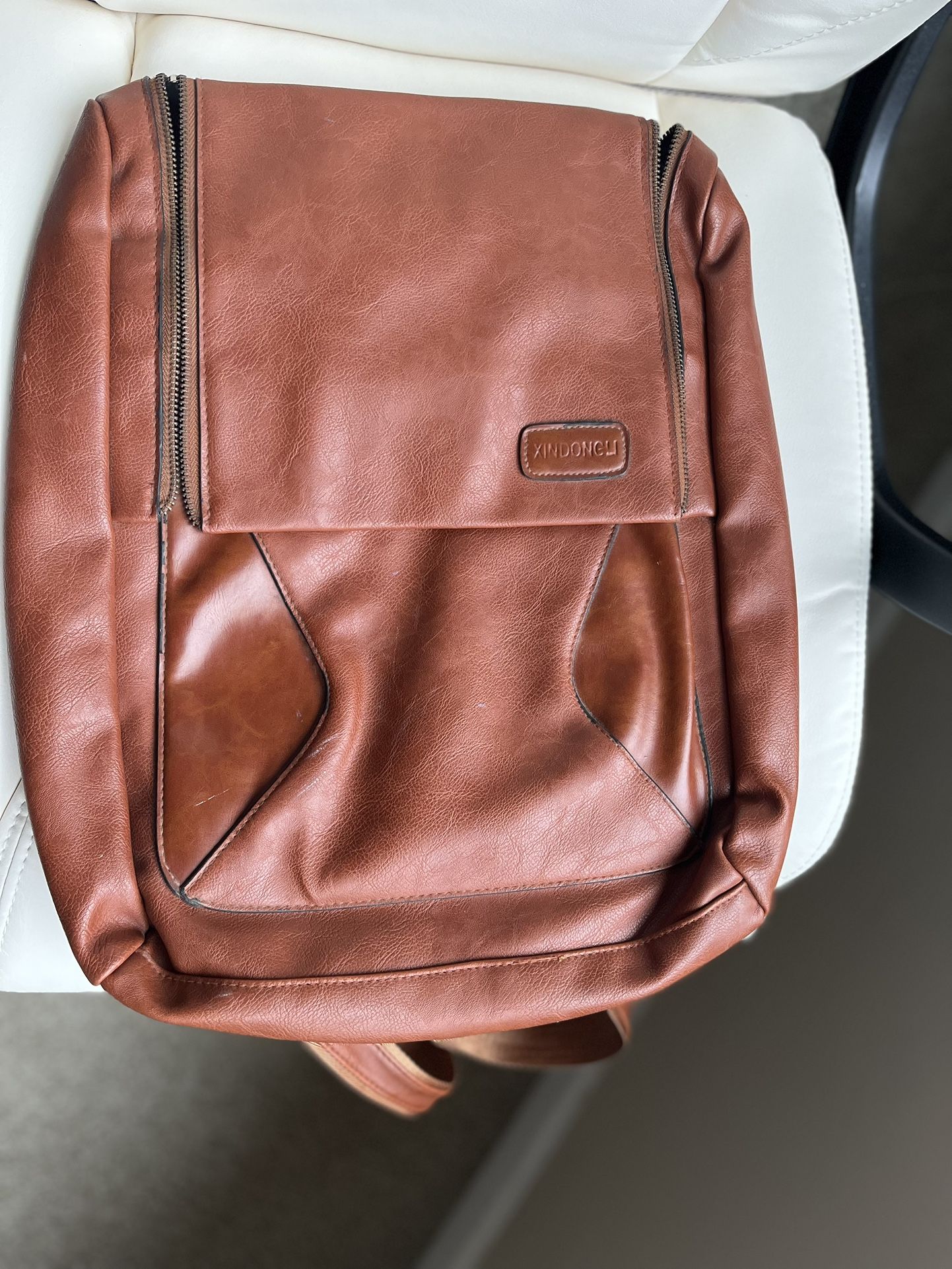Faux Leather Backpack