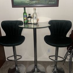Bar Stools And Bar Table Glass 