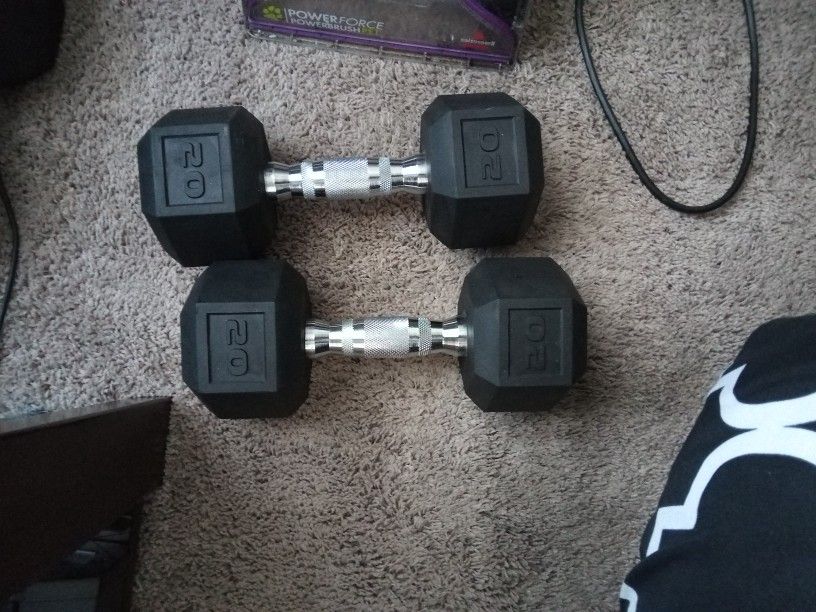 20lb Rubber Dumbbells NEW