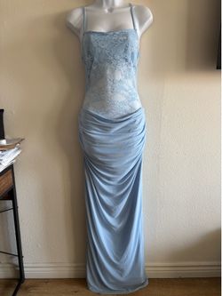 (M) Baby Blue Maternity Dress