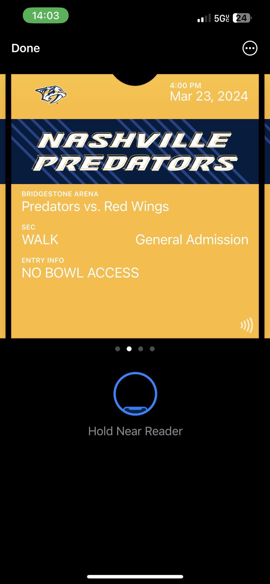 Nashville Predators Vs Detroit Redwings 3/23