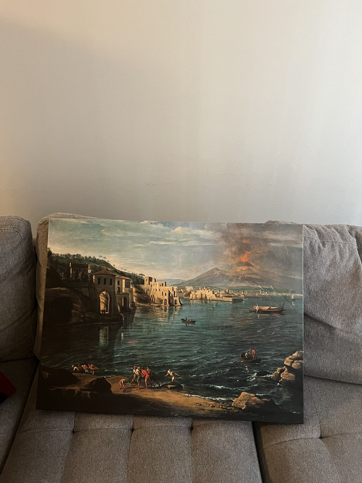 Pompei Volcano Canvas Art