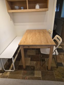 Ikea Bjorkudden dining table & Teodores Chairs set