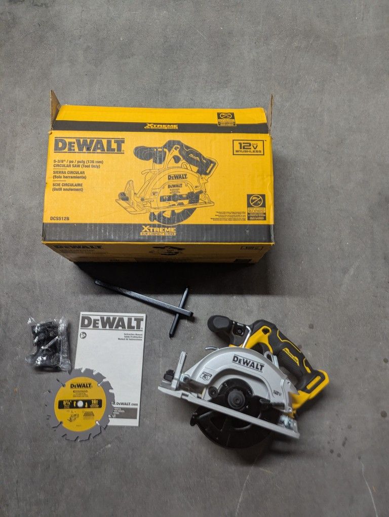 Brand New DeWalt 5-3/8 XTREME 12V MAX Brushless Cordless Circular Saw