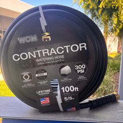 100’ water hose.  Contractor grade.  300psi.  5 ply.