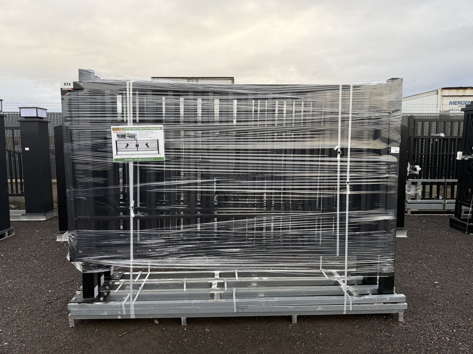 Gate Steel Fence 10x7 Posts 4x4x9