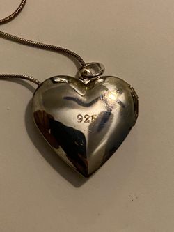 925 Sterling Silver Heart Locket Necklace