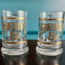 Culver Glass Co. Beer Mugs
