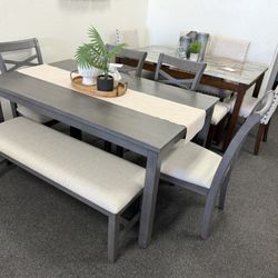 Dining Set With 4 Chairs And A Bench 