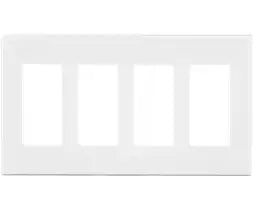 LEVITON - 4 gang screwless wallplate
