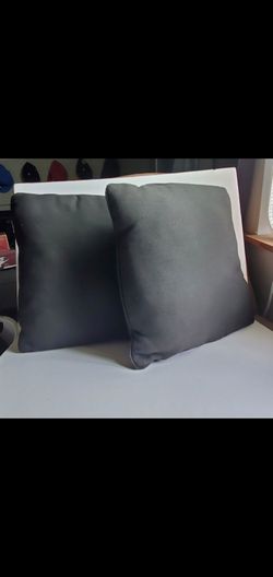 Two black throw pillows