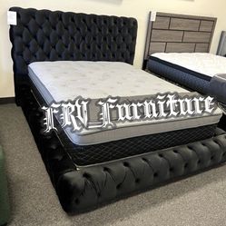 New Queen Bed Frame With Mattress 