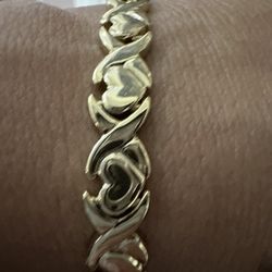  gold plated tarnish free bracelet top quality 8.5 inches