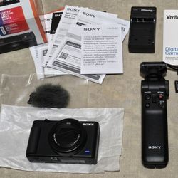 Sony ZV-1 Digital Camera With Tripod For Content Creators, Vlogging and YouTube with Flip Screen, Built-in Microphone, 4K HDR Video,