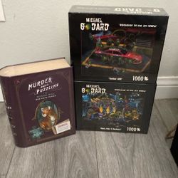 Michael Godard 1000 Piece Puzzle Rockstar Art World "NASBAR 500" 
