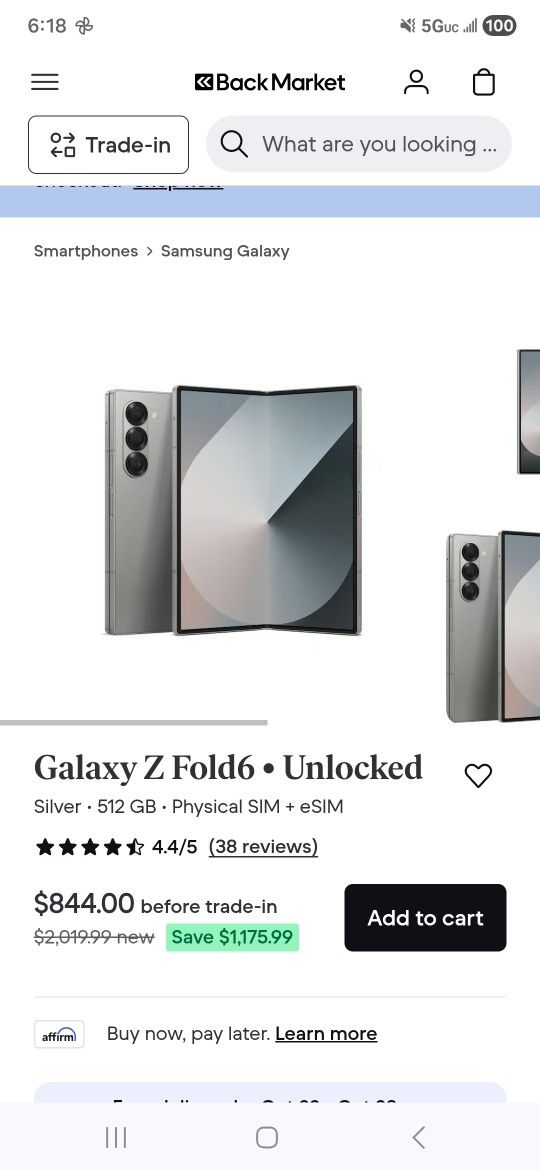 Samsung Fold Galaxy 6