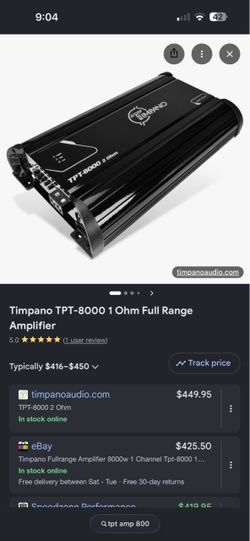 Tpt 8000 watt amp runs good used on 4 12 inch prvs for about 1 month dont use no more dont have car
