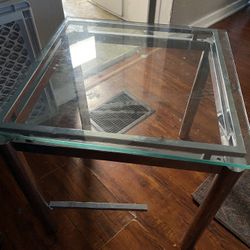 Glass End Table 