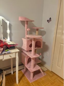 pink cat tree