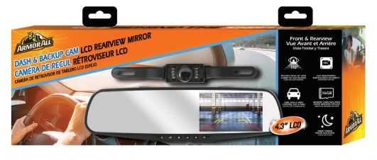 Brand NEW - Dash & Backup CAM 4" LCD Rearview Mirror Live Monitoring